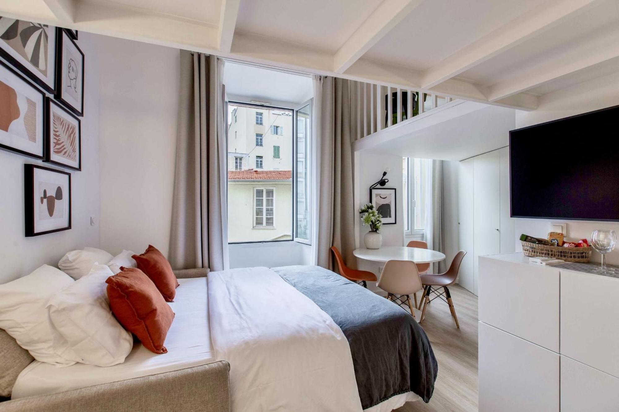 Suede Promenade Duplex Apartment At 1 Min From The Sea 2 Bathrooms Nice Eksteriør bilde