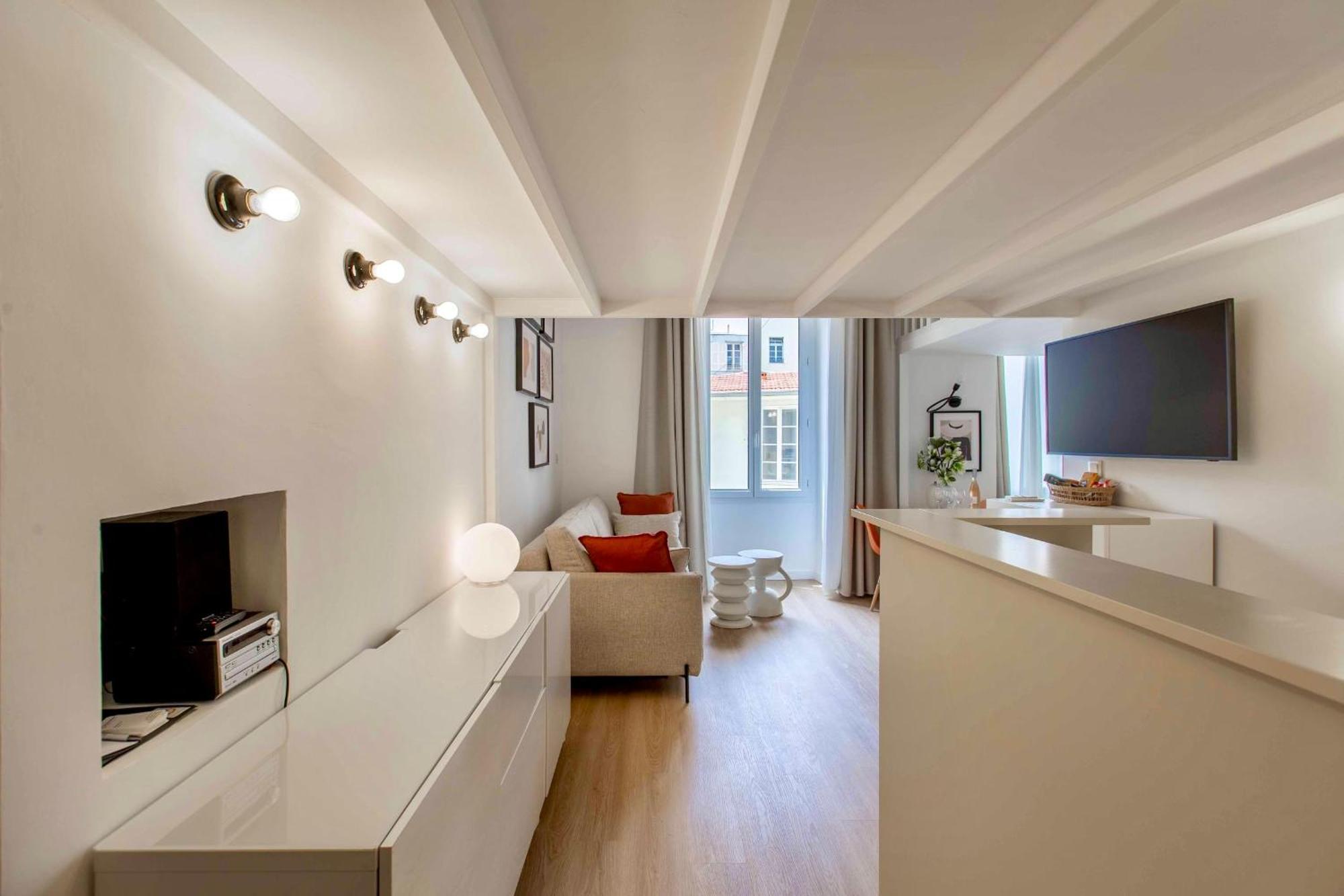 Suede Promenade Duplex Apartment At 1 Min From The Sea 2 Bathrooms Nice Eksteriør bilde